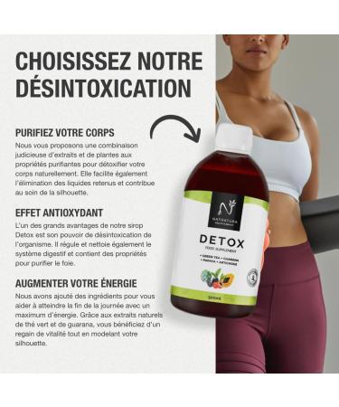 DETOX SLIMMING. Powerful slimming and natural diuretic DETOX CLEANSER natural with red fruit taste 500ml NATURE HEALTH & BEAU - Buy Online on GoSupps.com