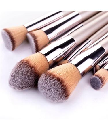Champagne Makeup Brush Set - 10 Premium Beauty Tools for Foundation Blush & Eye Shadow - International Shipping Available - Buy Online on GoSupps.com
