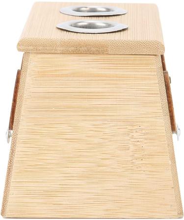 Agate Moxibustion Box - 2 Holes Bamboo Moxa Holder for Pain Relief & Healthcare - Buy Online on GoSupps.com