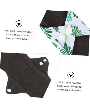 Hemoton 4Pcs Bamboo Charcoal Pad - Reusable Menstrual Cloth Pads for Women - Buy Online on GoSupps.com