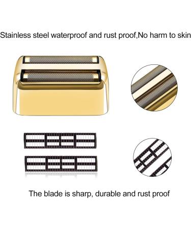Shaver Replacement Foil and Cutters compatible with BaBylissPRO Barberology Double FXFS2G Metal shaver foil replacement (Gold) - Buy Online on GoSupps.com