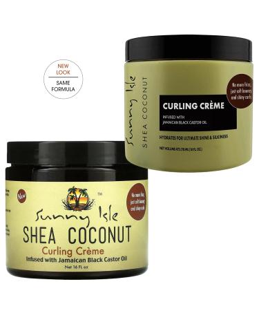Sunny Isle Shea Coconut Curling Creme 16oz - Jamaican Black Castor Oil Curl Definition Frizz Control | International Shipping - Buy Online on GoSupps.com