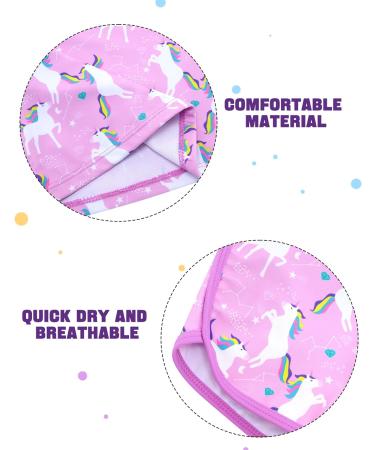 Girls Long Sleeve Rainbow Unicorn Swimsuit Set | UPF 50+ Protection | 4-10 Years - Buy Online on GoSupps.com