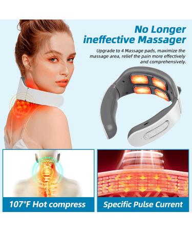 Portable Neck Massage Device with Heat - 6 Modes 9 Intensity Levels for Pain Relief | Instant Relaxation & Comfort - Buy Online on GoSupps.com