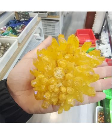 Natural Crystal Rough Crystals Yellow Natural Crystal Cluster Phantom Quartz Electroplating Crystal Aquarium Decoration Home Decor 1pcs (Size : 350-400g) - Buy Online on GoSupps.com
