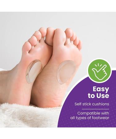 Premium Gel Ball of Foot Cushions - Clear Gel Metatarsal Pads for Foot Pain Relief - 2 Pair Set - 1/8 Inch Thickness - Buy Online on GoSupps.com