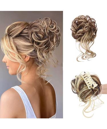 FaringotoTousled Updo Messy Bun Hair Piece Hair Topper in Human Hair Wig Band 12H24+4503+24+2 30 - Buy Online on GoSupps.com