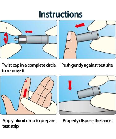 LotFancy Safety Lancets 30G 100 Count - 1.8mm Depth, All-in-One Sterile Lancets for Blood Glucose Testing - Disposable, No Lancing Device Needed - Buy Online on GoSupps.com