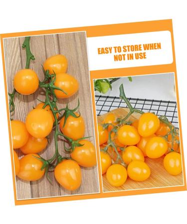 Ciieeo Simulated Small Tomatoes Models Fruit Photo Prop Faux Cherry Tomatoes Ornament Lifelike Fruit Fake Cherry Tomatoes for Decor Home Fruit Ornament Artificial Foam Fake Fruit Yellow 4.00X2.00X2.00CM - Buy Online on GoSupps.com