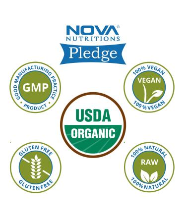 Nova Nutritions Certified Organic Gotu Kola Powder 16 OZ (454 gm) - Centella Asiatica Leaf Powder for Herbal Wellness - Buy Online on GoSupps.com