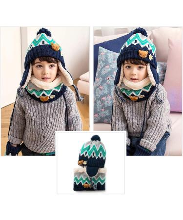 DORRISO Cute Kids Caps Scarf Set - Knitted Warm Beanies Hat for Newborn Girls Boys - Buy Online on GoSupps.com