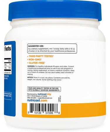Nutricost Calcium Magnesium Powder (Peach Mango 60 Servings) - Bone Support Non-GMO Gluten Free (from Calcium Citrate and Magnesium Citrate) Peach Mango 21.4 Ounce (Pack of 1) - Buy Online on GoSupps.com