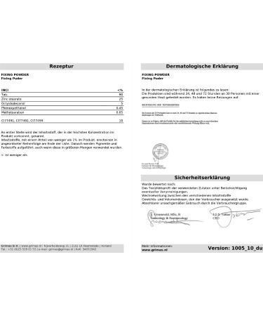 Grimas Fixing Powder 60g - Transparent Water-Repellent Vegan Skin-Friendly for Camouflage Makeup Theater and Lipstick - Buy Online on GoSupps.com