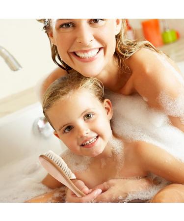 Kisangel Comb Cap Massaging Toddler Hair Brush - Natural Bristles, Wooden Massager for Kids - Perfect Gift for Baby Registry - Buy Online on GoSupps.com