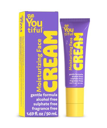 BeYOUtiful Face Moisturizer Valentine Gifts for Teens Preppy Skin Care for Tweens and Kids Hydrating Face Cream for Dry Skin Girls and Boys Gifts 1.69 fl oz Ages 8-17