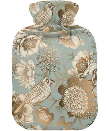 Naanle Flowers Bird Hot Water Bottle - 1L Transparent Heat Therapy for Pain Relief | Warm & Cold Use for Bed & Hand/Foot - Buy Online on GoSupps.com
