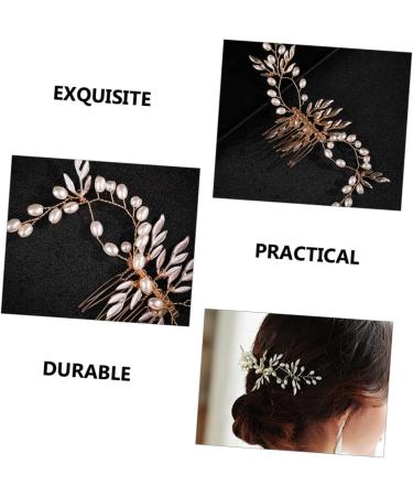 minkissy Piece Beads bridesmaid wedding hair accessories comb blush Mesh makeup bride hair accessories for bride headgear wedding hair clips for brides pearl set plate - Buy Online on GoSupps.com