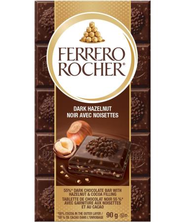 FERRERO ROCHER Premium Chocolate Bar Dark Chocolate and Hazelnut Bar 8 bars 720g Dark Hazelnut - Buy Online on GoSupps.com