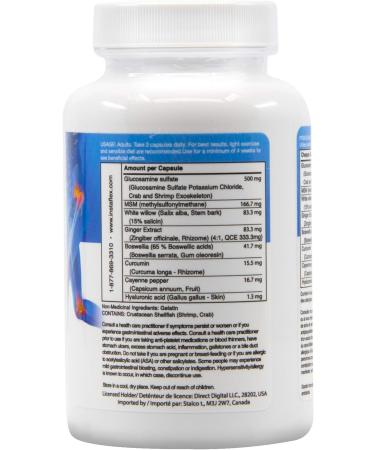 Instaflex Joint Support - Glucosamine MSM White Willow Turmeric Ginger Cayenne Hyaluronic Acid - 90 Capsules - Buy Online on GoSupps.com