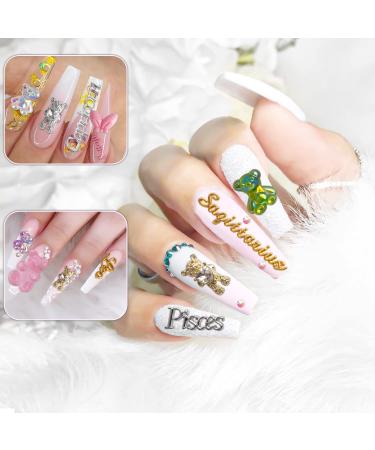LYroo 3D Nail Charms - 250 PCS Twelve Constellation Bear Resin Charm Set for Acrylic Nails - Buy Online on GoSupps.com