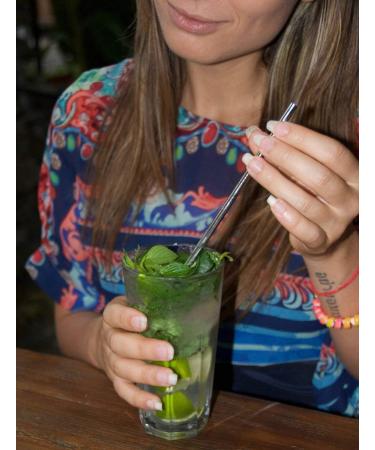 Stainless Steel Straws Set with 10 Straight Reusable Drinking Straws for 30oz and 20oz Tumblers - Includes 2 Cleaning Brushes - Buy Online on GoSupps.com