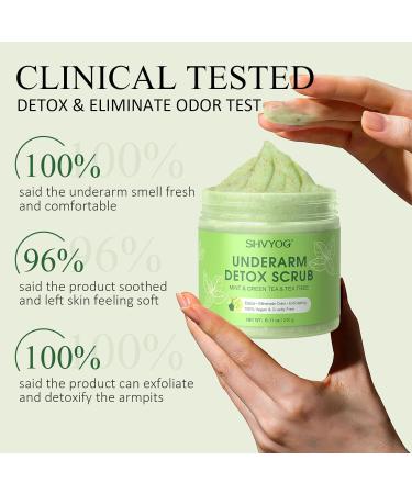 Gommage D toxifiant pour les Aisselles au Th Vert - Naturel avec Menthe et Arbre Th pour liminer les Odeurs 230g - Buy Online on GoSupps.com