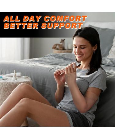 Buy Lymphedema Medical Compression Arm Sleeve & Gauntlet - 20-30 mmHg Graduated Support for Arthritis & Edema | Beige Small - Fast International Shipping - Buy Online on GoSupps.com