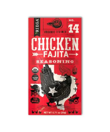 Riega Fajita Seasoning Blend Organic Tex-Mex Spice Mix for Chicken or Veggies - 0.71oz Packets - 8 Count - Buy Online on GoSupps.com
