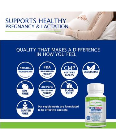 Power By Naturals Methyl Prenatal Vitamin with Probiotics - Essential Nutrients for Healthy Mom and Baby - 60 Caps - Buy Online on GoSupps.com