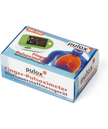 Buy Puloximeter Pulox PO-100 Solo in Green - Accurate Pulse Oximeter for Home & Travel | Fast International Shipping - Buy Online on GoSupps.com