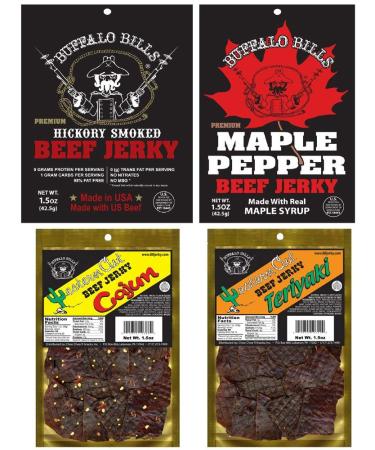 Buffalo Bills 12-Piece Beef Jerky Sampler Camo Gift Cooler - 6-Pack Assorted Flavors (1.5oz packs) - Buy Online on GoSupps.com