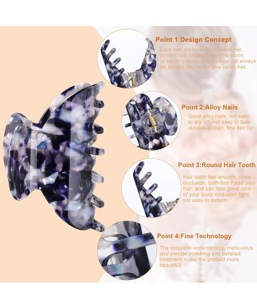 6-Piece Medium Hair Claw Clips Set - Tortoise & Leopard Print Barrettes for Women & Girls - Buy Online on GoSupps.com