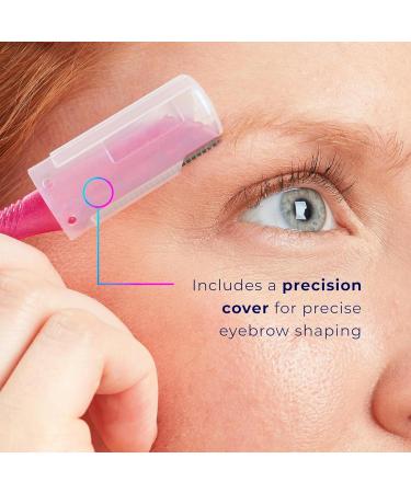 Touch-Up Dermaplaning Tool Set - 3ct Precision Cover | Eyebrow & Facial Razors for Women | Smooth Skin & Easy Shaving - Buy Online on GoSupps.com