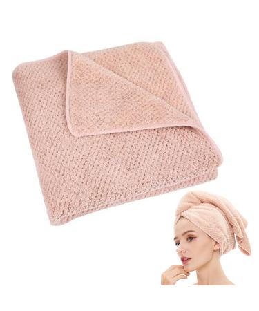 Laojbaba Absorbent Towel, Microfiber Hair Towel,Quick Dry Hair Towel. Hair Drying Towels Suitable for All Kinds of Hair, Long and Thick Hair 19 X39 inch Lotus Root Pink(1pcs)