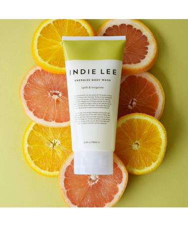 Indie Lee Energize Body Wash - Coconut Bath + Shower Wash (6oz) - Nourishing Essential Oils for All Skin Types - Buy Online on GoSupps.com
