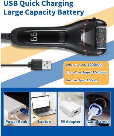 Electric Foot File 16 in 1 Hard Skin Remover Pedicure Set for Feet Callus Remover Foot Care Professional Kit for Dry Dead Skin Cracked Heels with 3 Replacement Rollers & 2 Speeds Battery Display - Buy Online on GoSupps.com