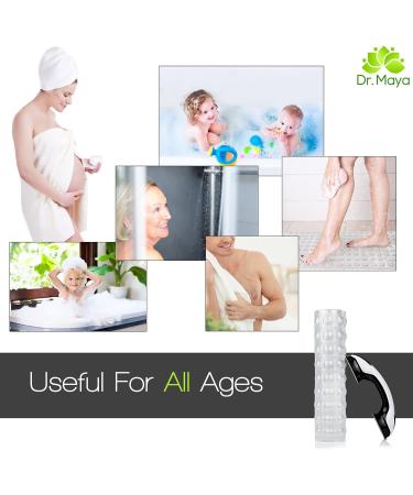 Dr. Maya Bath Grab Bar with Free Bath Mat - Shower Handle for Bathroom - Assist Balance Handrail for Tub - Toddlers, Elderly, Seniors, Handicap, Disabled - Buy Online on GoSupps.com