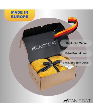 CANICOAT Dog Bathrobe Lavari - 100% Cotton Oeko-TEX Certified Size 11 - Sun Yellow | Best for Pet Drying & Comfort - Buy Online on GoSupps.com