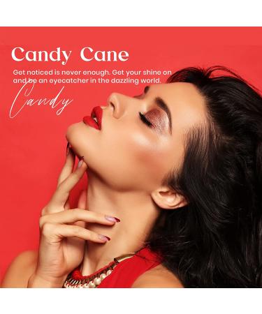 Beetles Candy Cane Gel Nail Polish Set - 6 Colors Glitter Burgundy Red & Snow White Silver Gel Kit for Women - Perfect New Year Gift - Buy Online on GoSupps.com