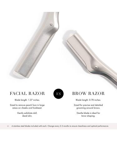 Tweezerman Eyebrow Razor Set | Includes 3 Replacement Blades and Safety Cap - Buy Online on GoSupps.com