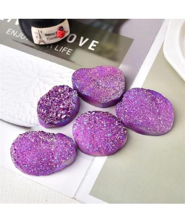 Natural Crystal Natural Quartz Cluster Electroplate Purple Raw Health Stone Crystal Point Rock Specimen Home Decor Souvenir 1pcs Cluster Electroplate - Buy Online on GoSupps.com