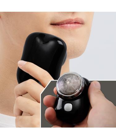 Powerful Storm Shaver for Men Pocket Size Portable Shaver USB Rechargeable Mini-Shave Portable Electric Shaver for Face Mens Gifts for Christmas (Black) Back