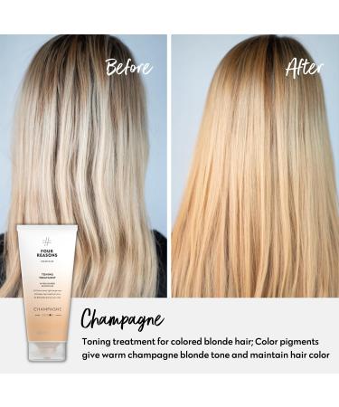 Four Reasons Color Mask - Champagne Blond - Semi-Permanent Tinting Treatment for Color-Treated Hair - 19 Colors Available - 6.76 Fl oz - Buy Online on GoSupps.com