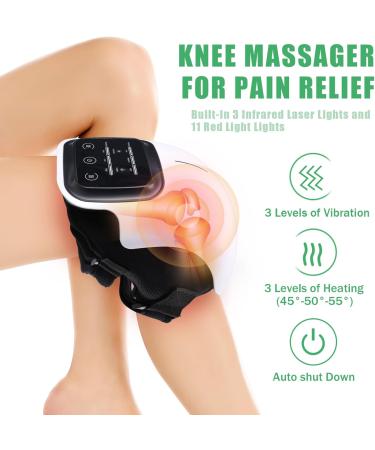Vipush Heated Infrared Knee Massager - Portable Wireless Pain Relief USB Rechargeable with LED Screen | Perfect for Home Office Travel | Ideal Birthday Gift for Parents - Buy Online on GoSupps.com