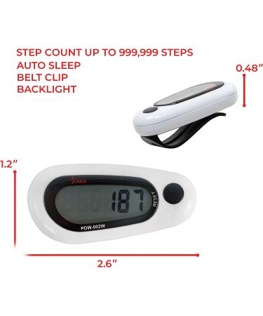 Sunny Health & Fitness Simple 3D Pedometer - Track Steps & Distance Easily - Buy Online on GoSupps.com