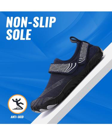 Ashion Kids Barefoot Shoes | Dark Blue Aquasque Fitness & Water Shoes 38 EU | Ideal for Beach & Swimming - Buy Online on GoSupps.com