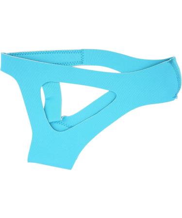 Adjustable Anti-Snoring Chin Strap - Breathable Jaw Support Belt in Sky Blue - Buy Online on GoSupps.com