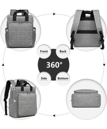 KONO Diaper Backpack - Multifunctional Baby Bag for Mom & Dad (Gray) | Large Capacity Changing Bag for Travel Shop Now! - Buy Online on GoSupps.com