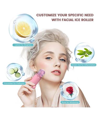 Silicone Ice Roller for Face & Eyes | Gua Sha Massage Tool for Brightening & Firming Skin | Shrink Pores, Reduce Wrinkles, and Stress Relief | Pink - Buy Online on GoSupps.com