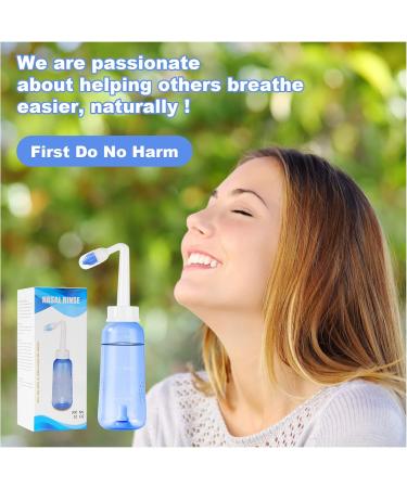 URAQT Neti Pot - 300ml Nasal Rinse Kit with Salt Packets & Thermometer Stickers | BPA Free Sinus Irrigation for Adults & Kids - International Shipping Available - Buy Online on GoSupps.com